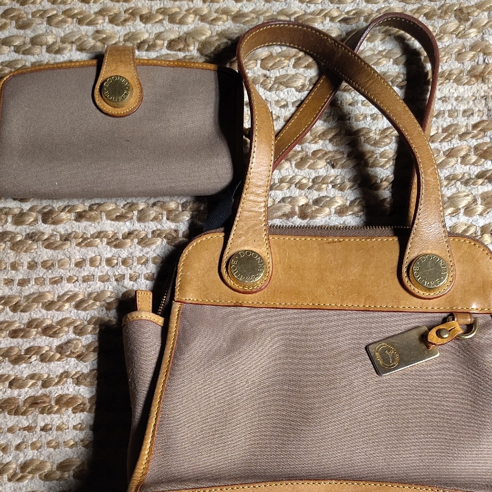 Dooney & Bourke Tan and Brown Shoulder Bag Set